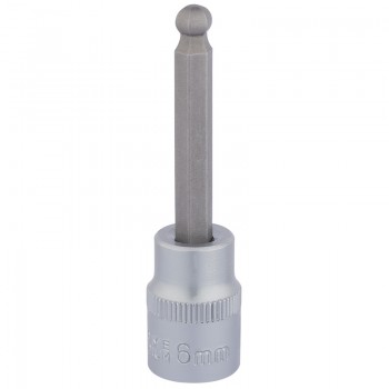 Ball End Hexagonal Socket Bits, 3/8&rdquo; Sq. Dr., 6mm
