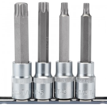 Draper TX-STAR® Socket Bit Set, 1/2” Sq. Dr. (4 Piece) Draper TX-STAR® Socket Bit Set, 1/2” Sq. Dr. (4 Piece)