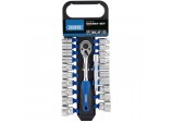 Combined MM/AF Socket and Ratchet Set, 3/8&rdquo; Sq. Dr. (22 Piece)