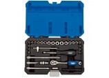 Draper Expert Combined MM/AF Socket Set, 1/4&rdquo; Sq. Dr. (40 Piece)