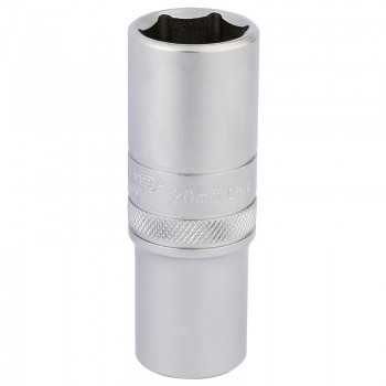 6 Point Metric Deep Socket, 1/2&rdquo; Sq. Dr., 20mm