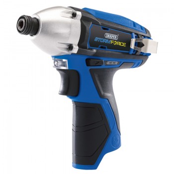 Draper Storm Force® 10.8V Power Interchange Cordless Impact Driver, 1/4&rdquo; Hex., 80Nm (Sold Bare)