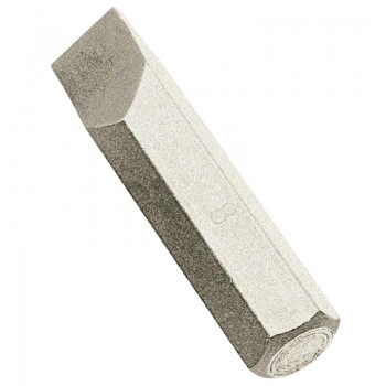 Plain Slot Impact Screwdriver Bit, 8mm