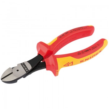 Knipex 74 08 160UKSBE VDE Fully Insulated High Leverage Diagonal Side Cutters, 160mm Knipex 74 08 160UKSBE VDE Fully Insulated High Leverage Diagonal Side Cutters, 160mm