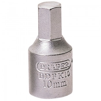 Hexagon Drain Plug Key, 3/8 Sq. Dr., 10mm Hexagon Drain Plug Key, 3/8 Sq. Dr., 10mm