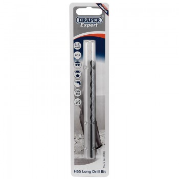HSS Extra Long Drill Bit, 4.5 x 126mm