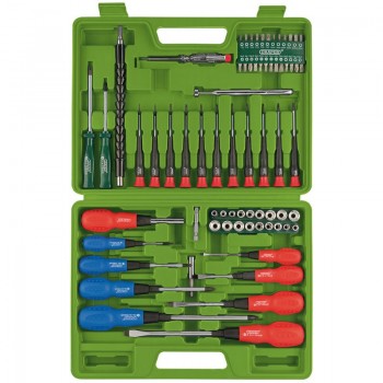 Screwdriver, Socket and Bit Set (70 Piece) Screwdriver, Socket and Bit Set (70 Piece)