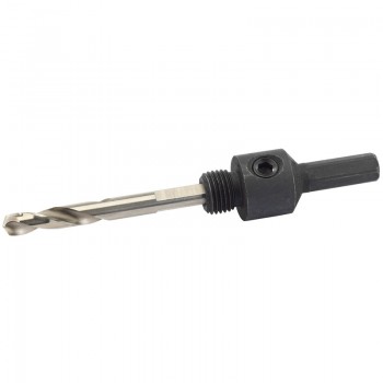 Hex. Shank Holesaw Arbor with HSS Pilot Drill for 14 - 30mm Holesaws, 5/16&rdquo; Thread