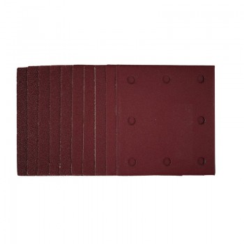 1/4 Sanding Sheets with Hook and Loop, 115 x 105mm, Assorted Grit (Pack of 10)