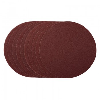 Sanding Discs, 180mm, Hook & Loop, 80 Grit, (Pack of 10)