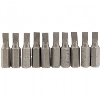 Plain Slot Insert Bit, 4.5mm, 1/4” Hex, 25mm Long (Pack of 10) Plain Slot Insert Bit, 4.5mm, 1/4” Hex, 25mm Long (Pack of 10)
