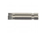 Plain Slot Insert Bit, 6.5mm, 1/4&rdquo; Hex, 50mm Long (Pack of 2)