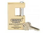 Draper Expert Close Shackle Solid Brass Padlock with Hardened Steel Shackle, 2 Keys, 76mm