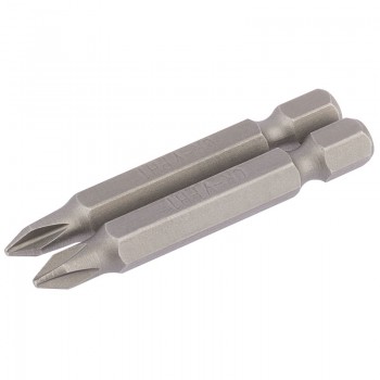 Cross Slot Insert Bit, 1/4” Hex, 50mm Long, No.1 (Pack of 2) Cross Slot Insert Bit, 1/4” Hex, 50mm Long, No.1 (Pack of 2)
