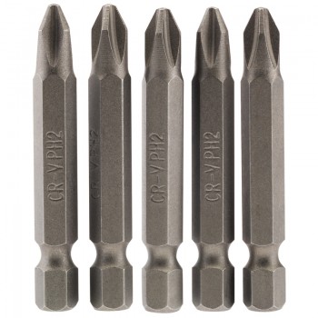 Cross Slot Insert Bit, 1/4” Hex, 50mm Long, No.2 (Pack of 5) Cross Slot Insert Bit, 1/4” Hex, 50mm Long, No.2 (Pack of 5)