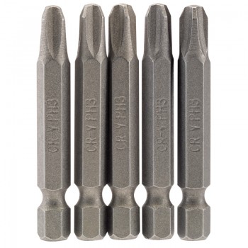 Cross Slot Insert Bit, 1/4” Hex, 50mm Long, No.3 (Pack of 5) Cross Slot Insert Bit, 1/4” Hex, 50mm Long, No.3 (Pack of 5)