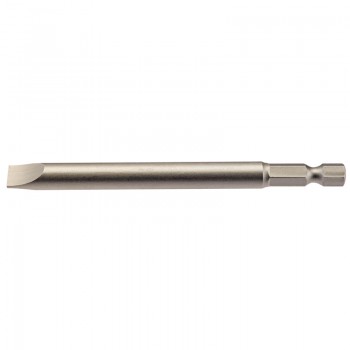 Plain Slot Insert Bit, 8mm, 1/4&rdquo; Hex, 100mm Long (Pack of 1)