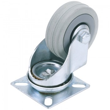 Swivel Plate Fixing Rubber Castor, 75mm Diameter, S.W.L. 70kg Swivel Plate Fixing Rubber Castor, 75mm Diameter, S.W.L. 70kg