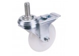 Swivel Bolt Fixing Nylon Wheel with Brake, 100mm Diameter, S.W.L. 125kg