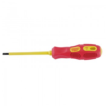 VDE Approved Fully Insulated Plain Slot Screwdriver, 4.0 x 100mm (Display Packed)