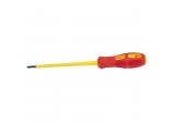 VDE Approved Fully Insulated Plain Slot Screwdriver, 3.0mm x 100mm (Sold Loose)