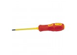 VDE Approved Fully Insulated Plain Slot Screwdriver, 4.0mm x 100mm (Sold Loose)
