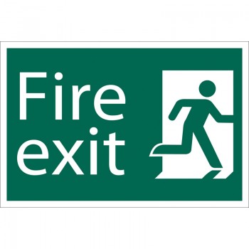 Fire Exit’ Safety Sign, 300 x 200mm Fire Exit’ Safety Sign, 300 x 200mm