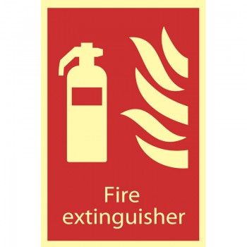 Glow In The Dark ’Fire Extinguisher’ Fire Equipment Sign Glow In The Dark ’Fire Extinguisher’ Fire Equipment Sign