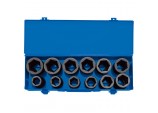 Combined MM/AF Deep Impact Socket Set in Metal Case, 3/4&rdquo; Sq. Dr. (12 Piece)