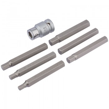 Hexagon Bit Set and Holder, 1/2” Sq. Dr., 6 - 12mm (7 Piece) Hexagon Bit Set and Holder, 1/2” Sq. Dr., 6 - 12mm (7 Piece)