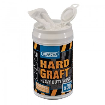 Draper Hard Graft Wipes (Pack of 30) Draper Hard Graft Wipes (Pack of 30)