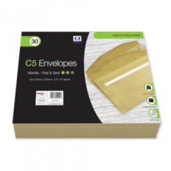 Peel & Seal Manilla Envelope - C5 Pack 30 Peel & Seal Manilla Envelope - C5 Pack 30