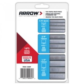 T50 Staple Multi Pack 6/10/12mm - Pack 1875 T50 Staple Multi Pack 6/10/12mm - Pack 1875