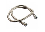 Shower Hose Large Bore - Stainless Steel - 1.25m x 1/2 x 1/2 11mm I.D.