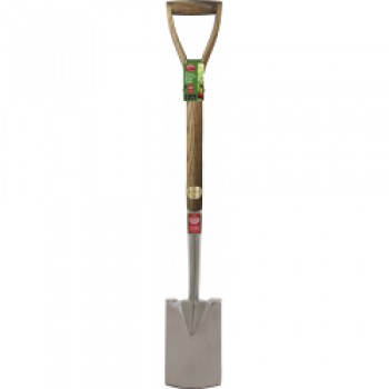 Ash Handle Stainless Steel Border Spade - Length: 95cm