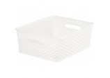 Nestable Rattan Basket Vintage White - 13L