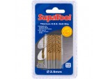 Titanium Coated HSS Drill Bits - 2.5x57mm 10 Piece