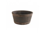 Round Oak Barrel Planter - 49cm