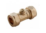 Compression Isolating Valve - 15 x 15mm Slotted Brass