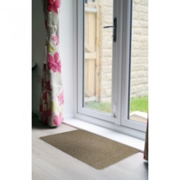 Dirt Guard Plain Cotton Barrier Doormat 50 x 80cm - Coffee