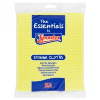 Essentials Sponge Cloths - Pack 4