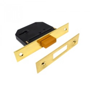 Essentials 3 Lever Deadlock - Brass 64mm