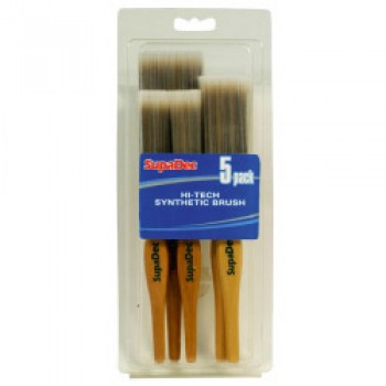 Synthetic Brush Set - 2x1/25mm 2x1.5/38mm 2/50mm, 5 Piece