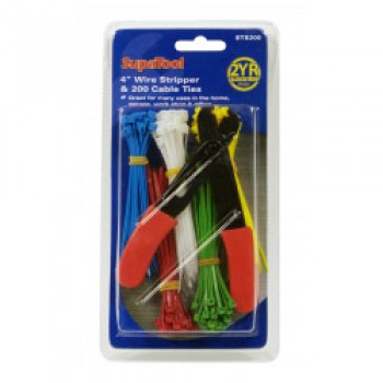 Wire Stripper & 200 Cable Ties