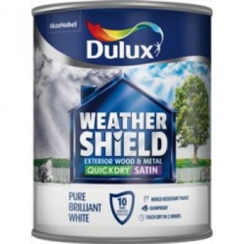 Weathershield Quick Dry Satin 750ml - Pure Brilliant White Weathershield Quick Dry Satin 750ml - Pure Brilliant White