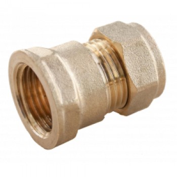 Compression Straight Connector - Female - 15mm x 1/2 FI